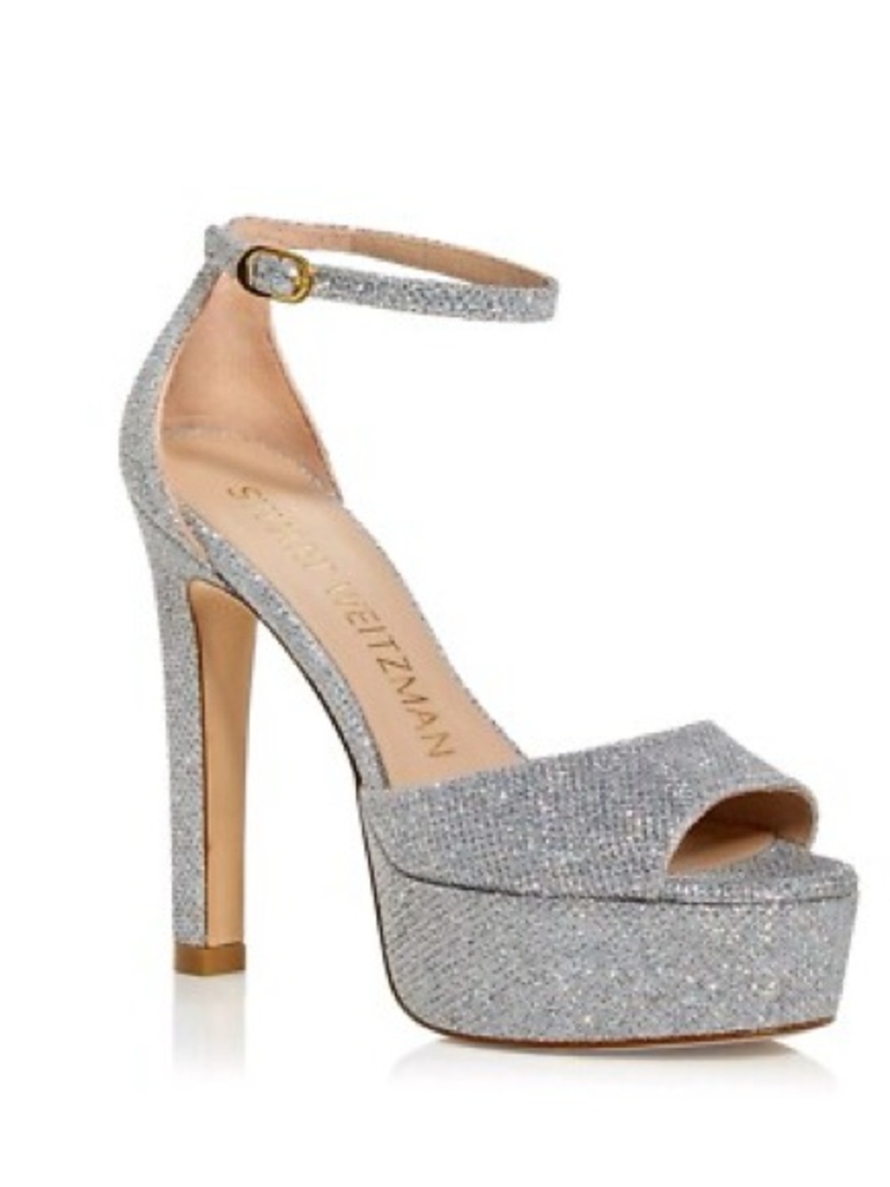 Stuart Weitzman Disco Platform Heel - CRYSTAL, NWOT